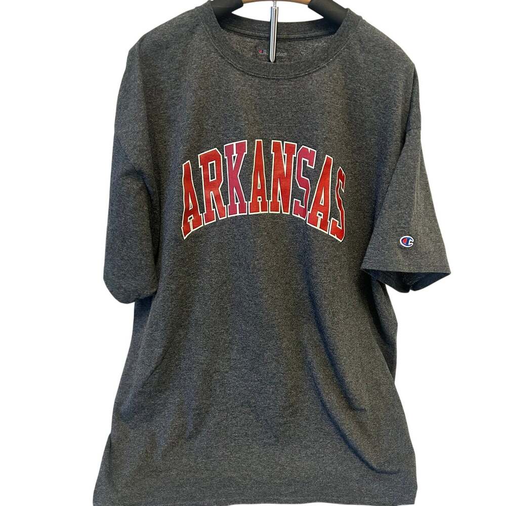 Champion Mens 2xl Arkansas Razorbacks Arch t-shirt heather gray